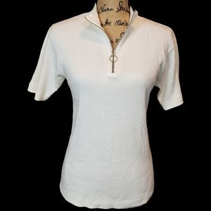 ERIKA AND CO. Retro Zip Tshirt